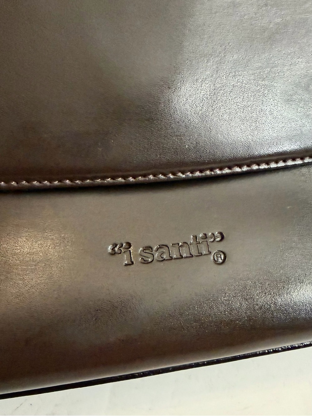 Vintage i santi Italian Leather Brown Shoulder Bag - Picture 10 of 13